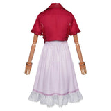 Final Fantasy Aerith Gainsborough Classic Red Coat Set Cosplay Costume Outfit Halloween Carnival Suit