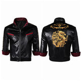 Final Fantasy Cloud Black Leather Coat Cosplay Costume Outfits Halloween Carnival Suit