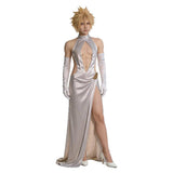 Final Fantasy Cloud Strife White Dress Cosplay Costume Outfit Halloween Carnival Suit