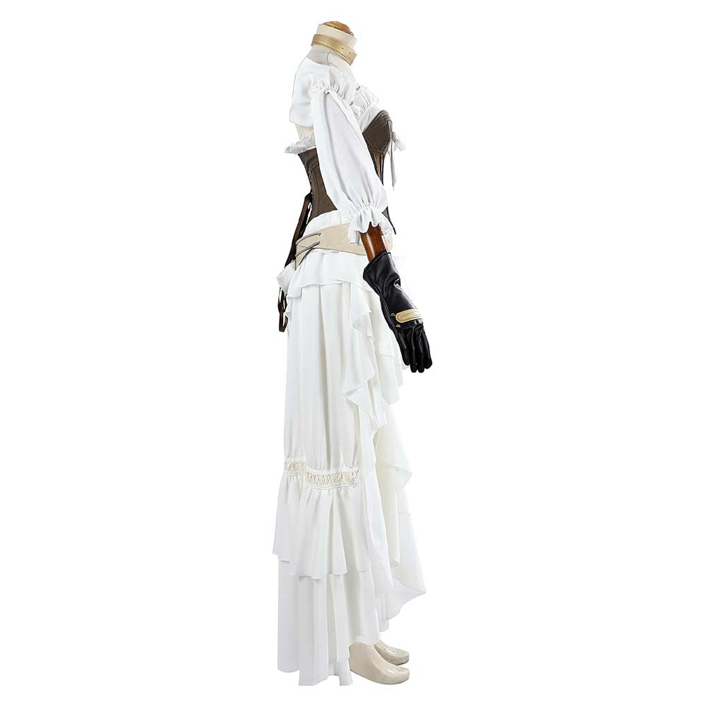 white dress fantasy Final Fantasy Ishgard White Dress Outfit Cosplay Costume Outfits Hallo – TrendsinCosplay