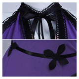 Final Fantasy Tifa Lockhart Purple Halter Neck Dress Outfit Cosplay Costume Outfits Halloween Carnival Suit