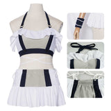 Final Fantasy Tifa Lockhart Women White Swimsuit Cosplay Costume Outfit Halloween Carnival Suit
