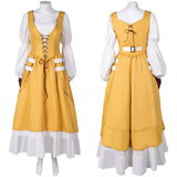 Final Fantasy XVI Game Aerith Gainsborough Women Yellow Dress Cosplay Costume Outfits Halloween Carnival Suit