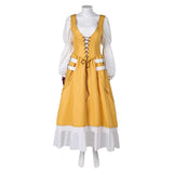 Final Fantasy XVI Game Aerith Gainsborough Women Yellow Dress Cosplay Costume Outfits Halloween Carnival Suit