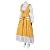 Final Fantasy XVI Game Aerith Gainsborough Women Yellow Dress Cosplay Costume Outfits Halloween Carnival Suit