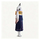 Final Fantasy Yuna Women White Kimono Cosplay Costume Outfit Halloween Carnival Suit
