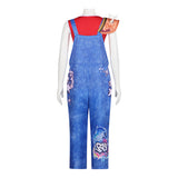 Forgotten Island Jo Women Blue Overalls Outfit Cosplay Costume Outfit Halloween Carnival Suit