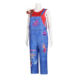 Forgotten Island Jo Women Blue Overalls Outfit Cosplay Costume Outfit Halloween Carnival Suit