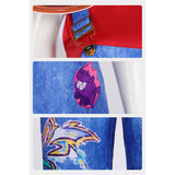 Forgotten Island Jo Women Blue Overalls Outfit Cosplay Costume Outfit Halloween Carnival Suit