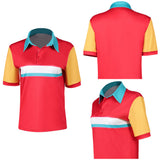 Forgotten Island Jo Women Red Top Cosplay Costume Outfit Halloween Carnival Suit
