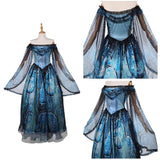 Frankenstein Elizabeth Women Blue Outfit Cosplay Costume Outfit Halloween Carnival Suit