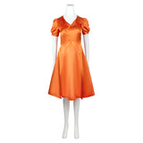 Frankenstein The Bride Women Orange Dress Cosplay Costume Outfit Halloween Carnival Suit