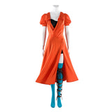 Frankenstein The Bride Women Orange Outfit Cosplay Costume Outfit Halloween Carnival Suit