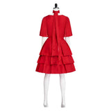 Frieren: Beyond Journey's End Frieren Women Red Dress Cosplay Costume Outfit Halloween Carnival Suit