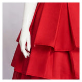 Frieren: Beyond Journey's End Frieren Women Red Dress Cosplay Costume Outfit Halloween Carnival Suit