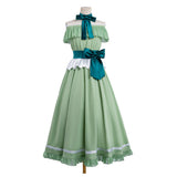 Frieren: Beyond Journey‘s End Frieren Women Green Dress Cosplay Costume Outfit Halloween Carnival Suit