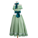 Frieren: Beyond Journey‘s End Frieren Women Green Dress Cosplay Costume Outfit Halloween Carnival Suit