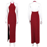 From the World of John Wick: Ballerina Eve Macarro Red Dress Cosplay Costume