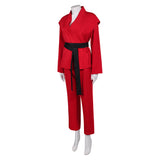 From the World of John Wick: Ballerina Eve Macarro Red Taekwondo Uniform Cosplay Costume