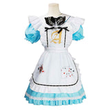 Game Alice: Madness Returns Alice Women Blue Lolita Dress Cosplay Costume Outfits Halloween Carnival Suit
