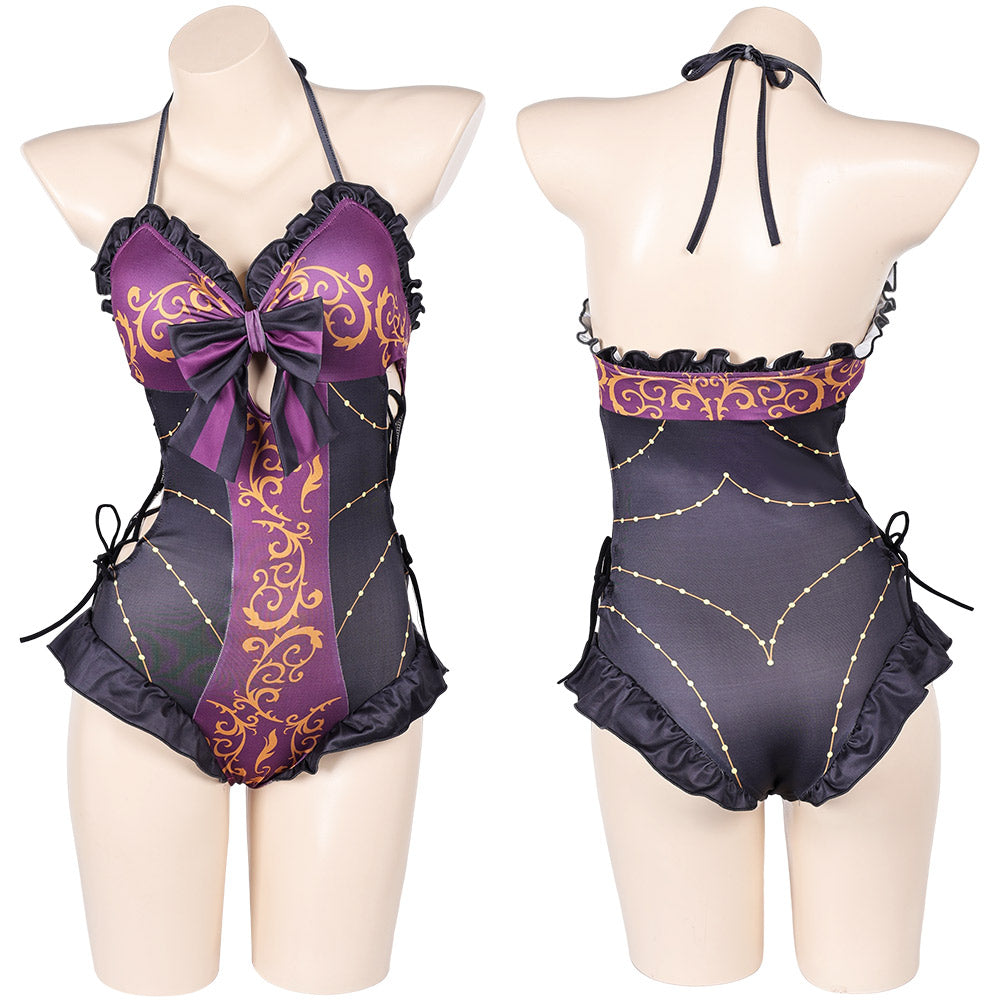 Game Baldur's Gate Astarion Women Purple Sexy Swimsuit Cosplay Costume TrendsinCosplay Game Baldur's Gate Astarion Women Purple Sexy Swimsuit Cosplay Costume TrendsinCosplay