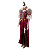 Game Dragon's Dogma Wilhelmina Women Red Dress Cosplay Costume Outfits Halloween Carnival Suit