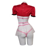 Game Final Fantasy Aerith Gainsborough Women Pink Sexy Suit Cosplay Costume Outfits Halloween Carnival Suit