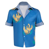 Game Final Fantasy Cloud Chocobo Blue Shirt Cosplay Costume Outfits Halloween Carnival Suit