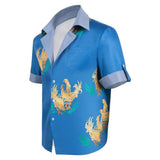 Game Final Fantasy Cloud Chocobo Blue Shirt Cosplay Costume Outfits Halloween Carnival Suit