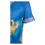 Game Final Fantasy Cloud Chocobo Blue Shirt Cosplay Costume Outfits Halloween Carnival Suit