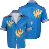 Game Final Fantasy Cloud Chocobo Blue Shirt Cosplay Costume Outfits Halloween Carnival Suit