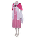Game Final Fantasy VII Aerith Gainsborough Women Pink Dress Set Cosplay Costume Outfits Halloween Carnival Suit