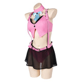 Game Final Fantasy VII Aerith Gainsborough Women Pink Sexy Swimsuit Cosplay Costume Original Design