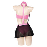 Game Final Fantasy VII Aerith Gainsborough Women Pink Sexy Swimsuit Cosplay Costume Original Design