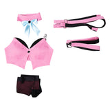 Game Final Fantasy VII Aerith Gainsborough Women Pink Sexy Swimsuit Cosplay Costume Original Design