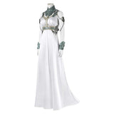 Game Final Fantasy VII Aerith Gainsborough Women White Dress Cosplay Costume Outfits Halloween Carnival Suit