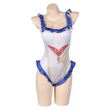 Game Genshin Impact Ganyu Women White One-piece Swimsuit Cosplay Costume Outfits Halloween Carnival Suit