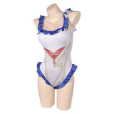 Game Genshin Impact Ganyu Women White One-piece Swimsuit Cosplay Costume Outfits Halloween Carnival Suit