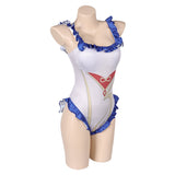 Game Genshin Impact Ganyu Women White One-piece Swimsuit Cosplay Costume Outfits Halloween Carnival Suit