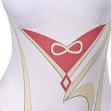 Game Genshin Impact Ganyu Women White One-piece Swimsuit Cosplay Costume Outfits Halloween Carnival Suit