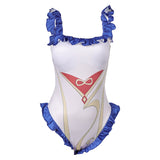 Game Genshin Impact Ganyu Women White One-piece Swimsuit Cosplay Costume Outfits Halloween Carnival Suit