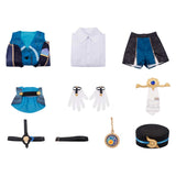 Game Honkai: Star Rail Mikhail Char Legwork Blue Outfit Cosplay Costume Outfits Halloween Carnival Suit