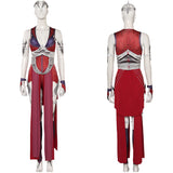 Game Mortal Kombat Nitara Women Red Dress Set Cosplay Costume Outfits Halloween Carnival Suit