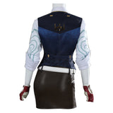 Game Valorant Chamber Women Blue Outfit Cosplay Costume Outfits Halloween Carnival Suit