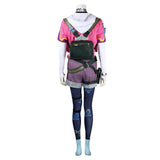 Game Valorant Clove Women Pink Top Pants Set Cosplay Costume Outfits Halloween Carnival Suit