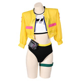 Game Valorant Killjoy Women Yellow Swimsuit Cosplay Costume Outfits Halloween Carnival Suit Original Design