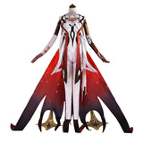 Genshin Impact Asmoday Red Outfit With Cloak Cosplay Costume Outfits Halloween Carnival Suit