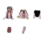 Genshin Impact Asmoday Red Outfit With Cloak Cosplay Costume Outfits Halloween Carnival Suit