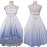 Genshin Impact Columbina Women White Pajamas Dress Cosplay Costume Outfit Halloween Carnival Suit