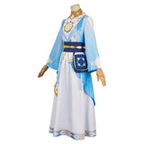 Genshin Impact Lumine Women Blue Dress Outfit Cosplay Costume Outfits Halloween Carnival Suit